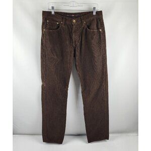 BIG STAR Jeans Mens 34R Brown Division Slim Fit Corduroy (34x31)